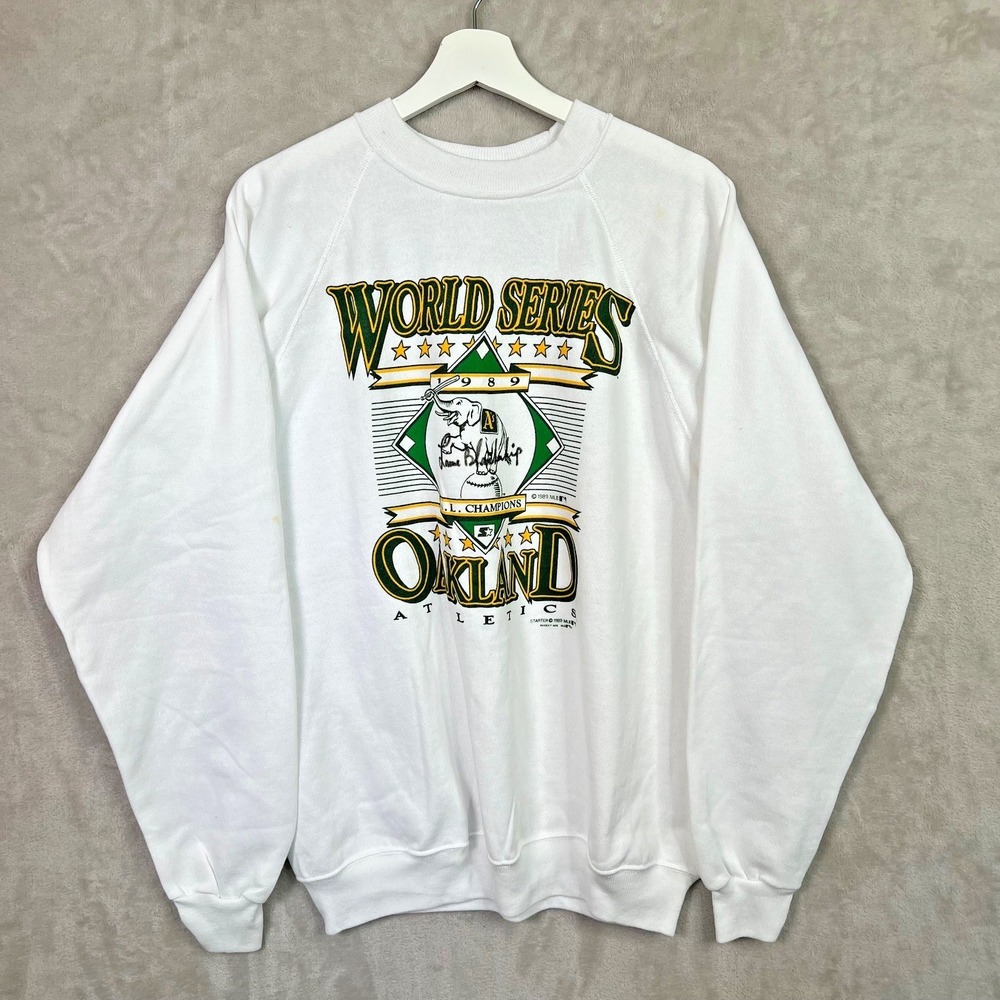 World‎ Series 1989 Oakland AthleticChampionship Sweatshirt Size XL NWT *Signed
